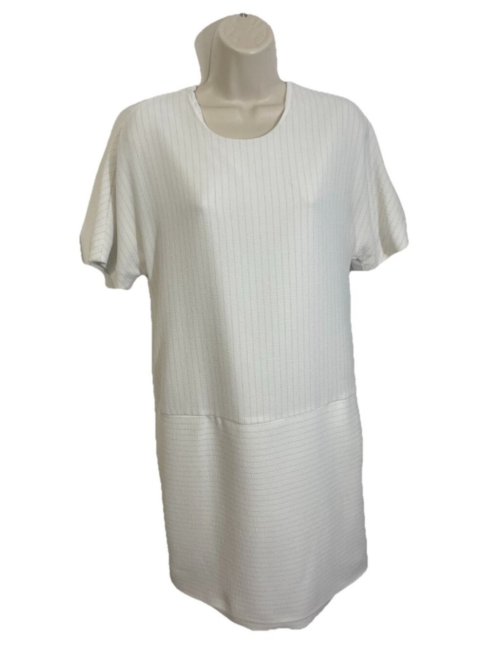 MM Lafleur Women's Size Small The Silvia Stripe 2.0 Cream Lilac Shift Dress